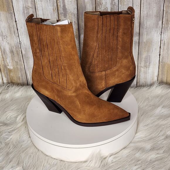 Sam Edelman Women's Mandey Western Chelsea Booties - Cowboy-Inspired Style - Picture 10 of 12